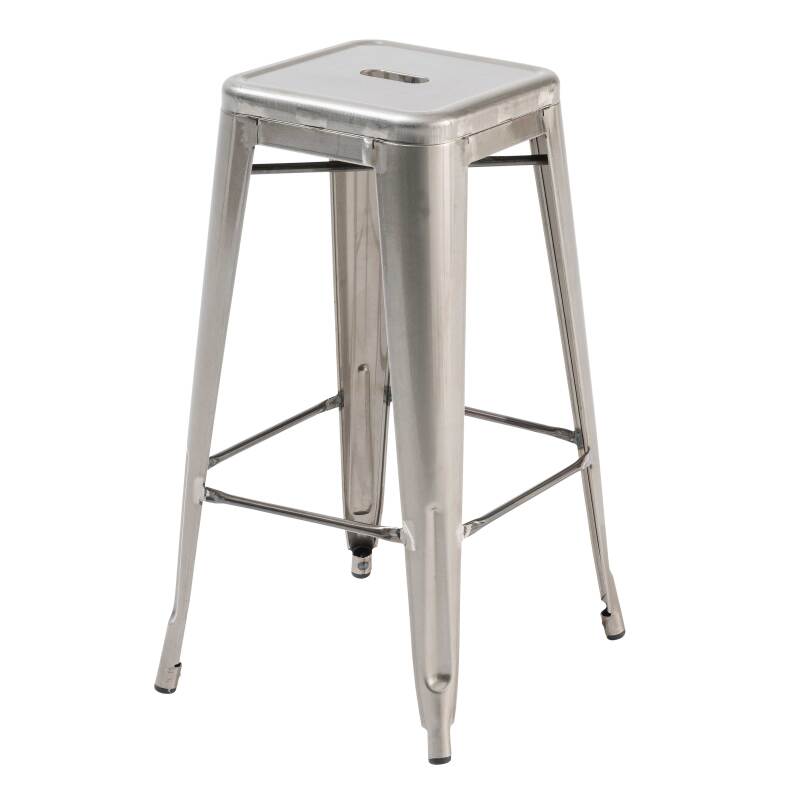 Sgabello da bar in metallo opaco (43 x 43 x 76 cm)