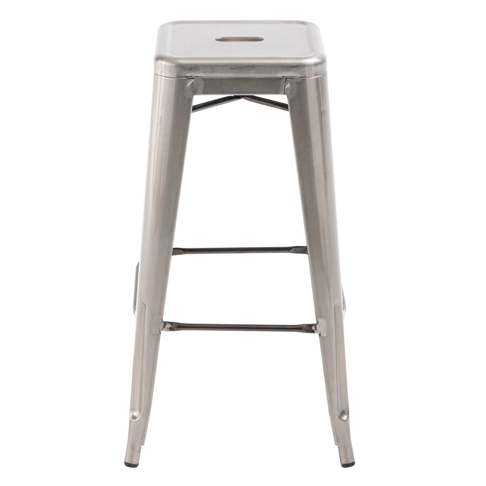 Sgabello da bar in metallo opaco (43 x 43 x 76 cm)