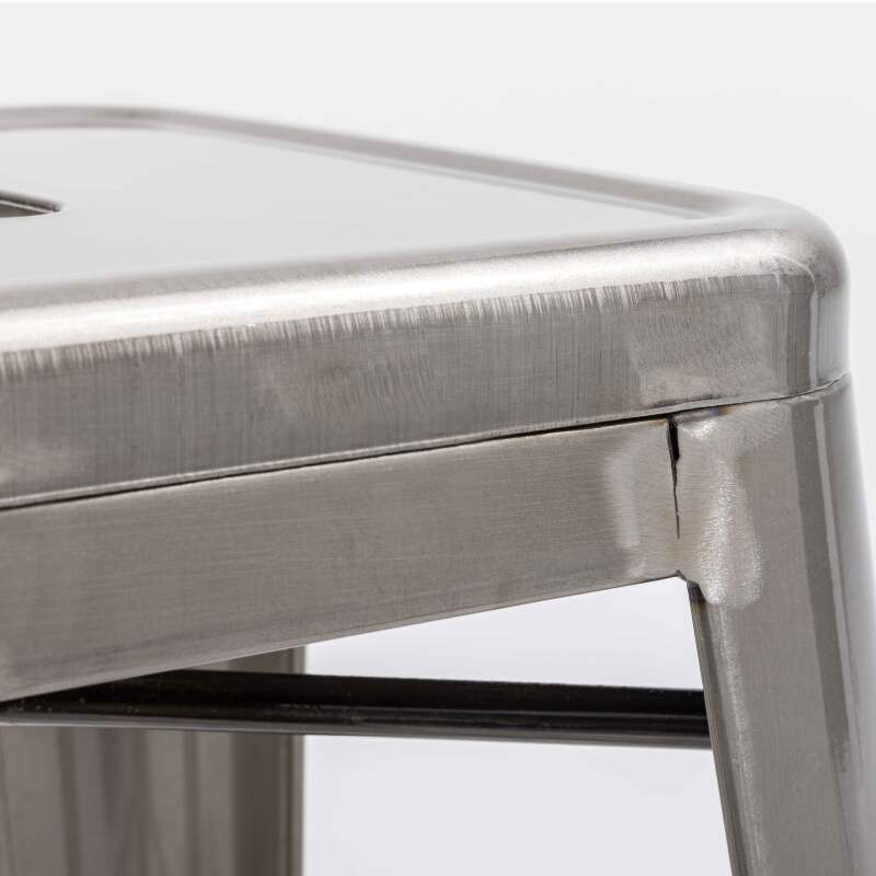 Sgabello da bar in metallo opaco (43 x 43 x 76 cm) (5/7)