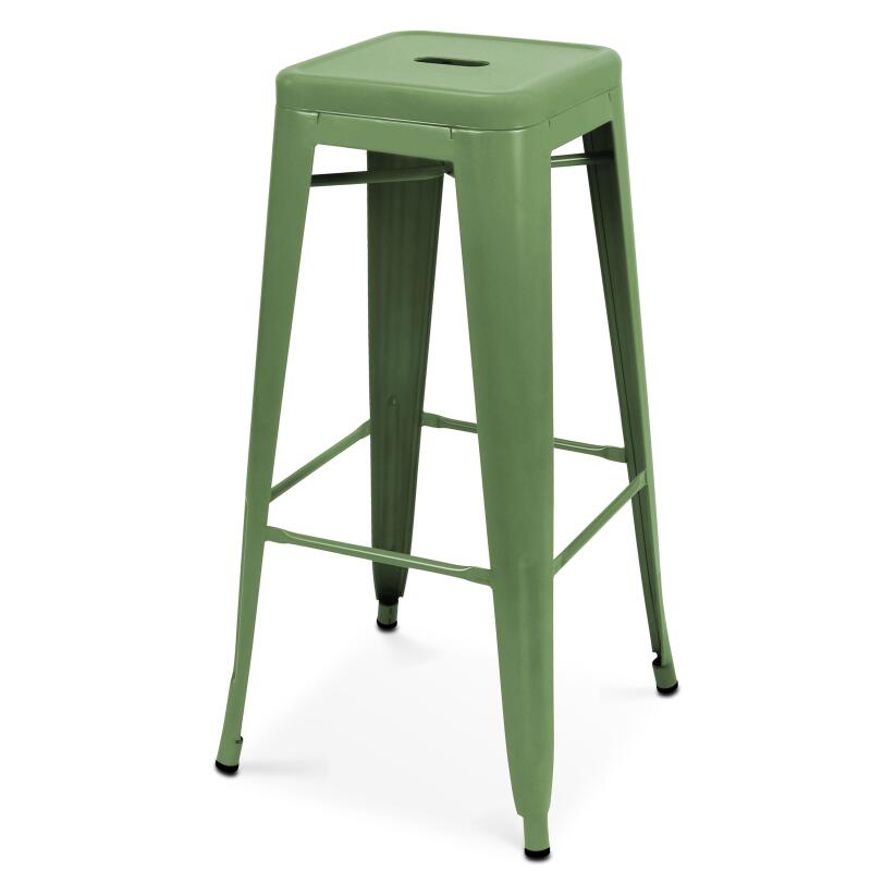 Sgabello da bar in metallo opaco (43 x 43 x 76 cm)