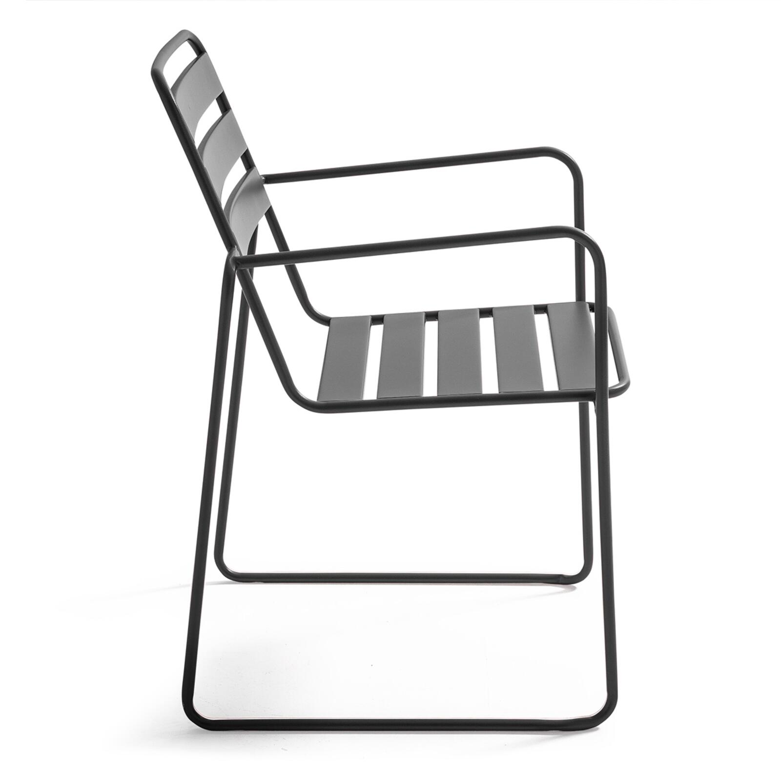 Poltrona da giardino impilabile in metallo Poltrona da giardino impilabile in metallo