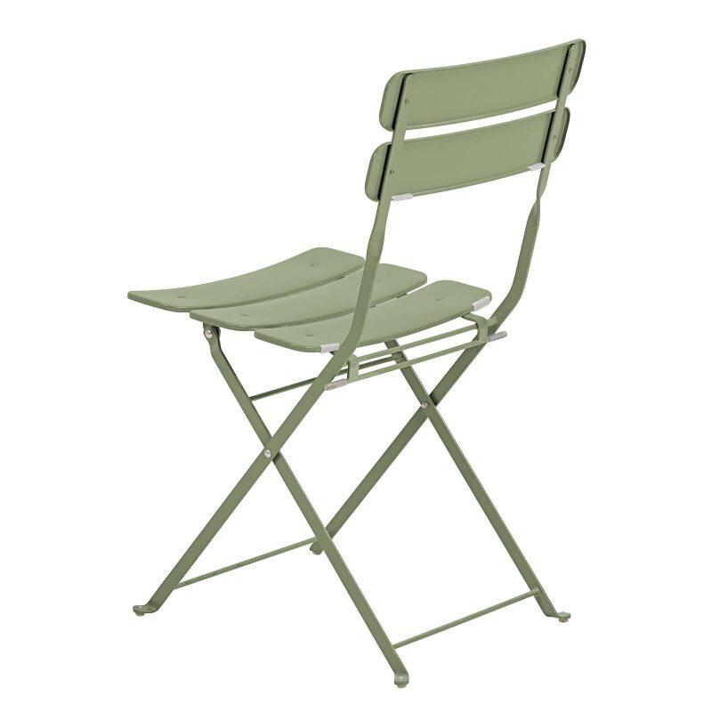 Tavolo da giardino rotondo pieghevole ⌀60 x 72 cm e 2 sedie pieghevoli in metallo (5/6)
