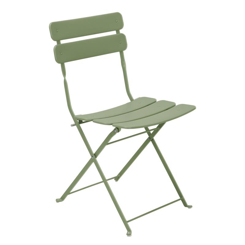 Tavolo da giardino rotondo pieghevole ⌀60 x 72 cm e 2 sedie pieghevoli in metallo (3/6)