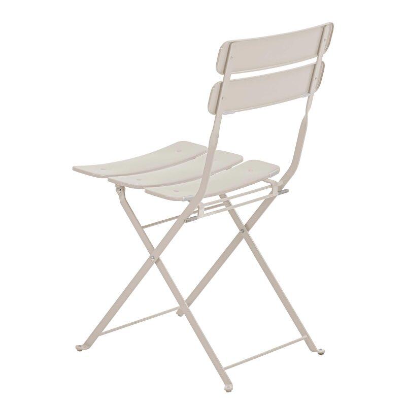 Tavolo da giardino rotondo pieghevole ⌀60 x 72 cm e 2 sedie pieghevoli in metallo (5/6)