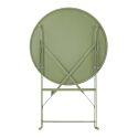 Tavolo da giardino rotondo pieghevole ⌀60 x 72 cm e 2 sedie pieghevoli in metallo