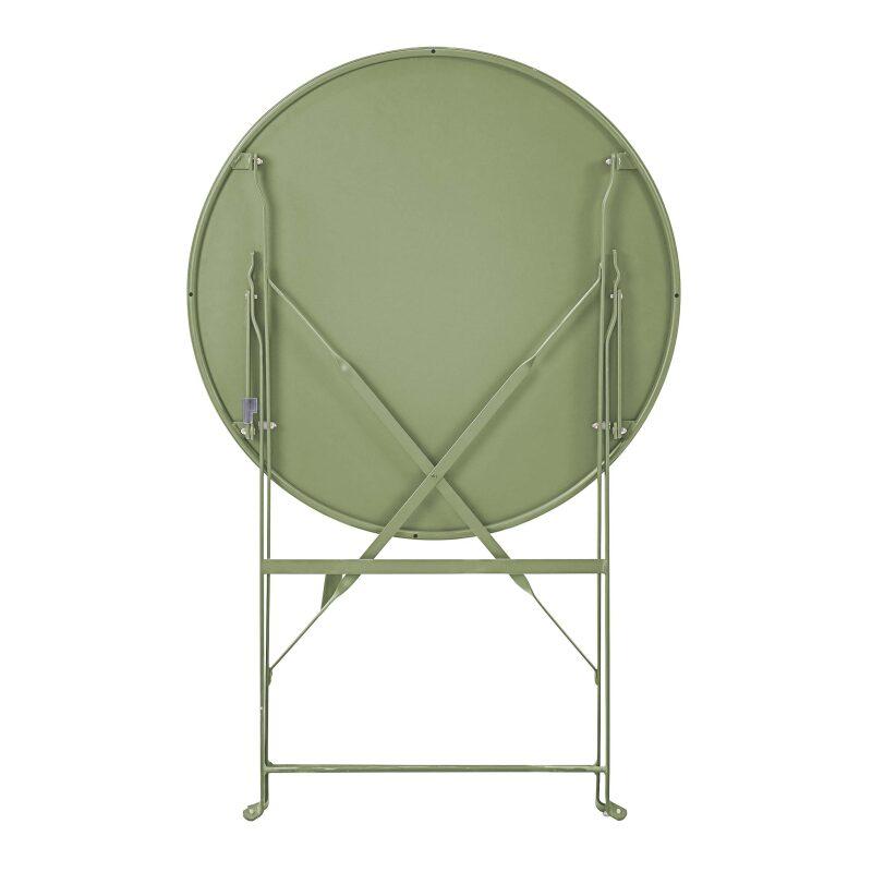 Tavolo da giardino rotondo pieghevole ⌀60 x 72 cm e 2 sedie pieghevoli in metallo (2/6)