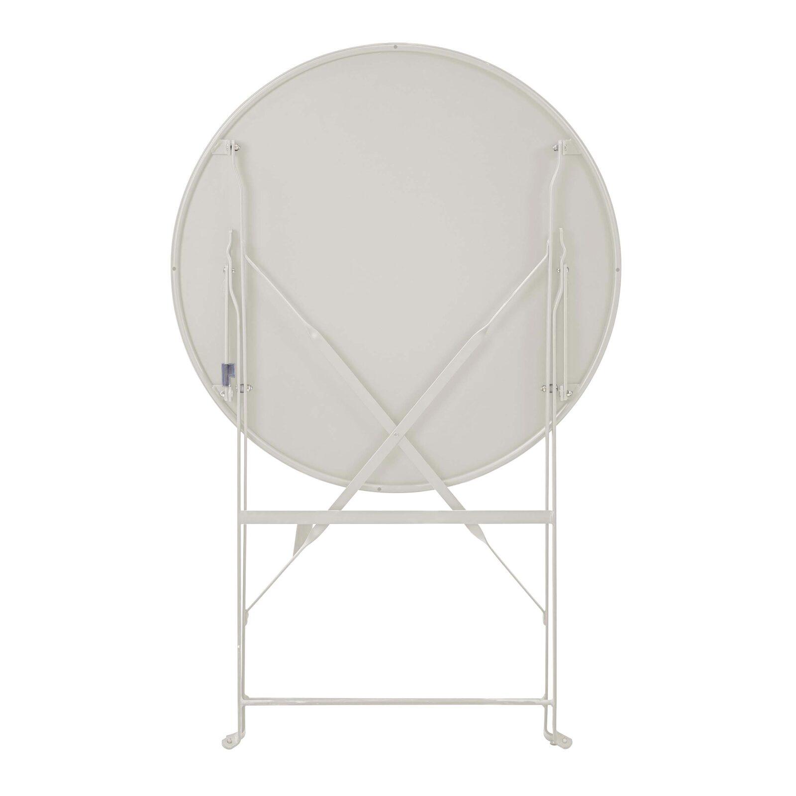 Tavolo da giardino rotondo pieghevole ⌀60 x 72 cm e 2 sedie pieghevoli in metallo