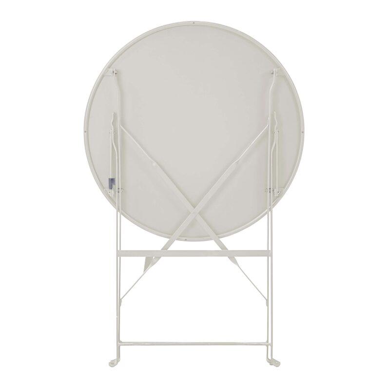 Tavolo da giardino rotondo pieghevole ⌀60 x 72 cm e 2 sedie pieghevoli in metallo (2/6)