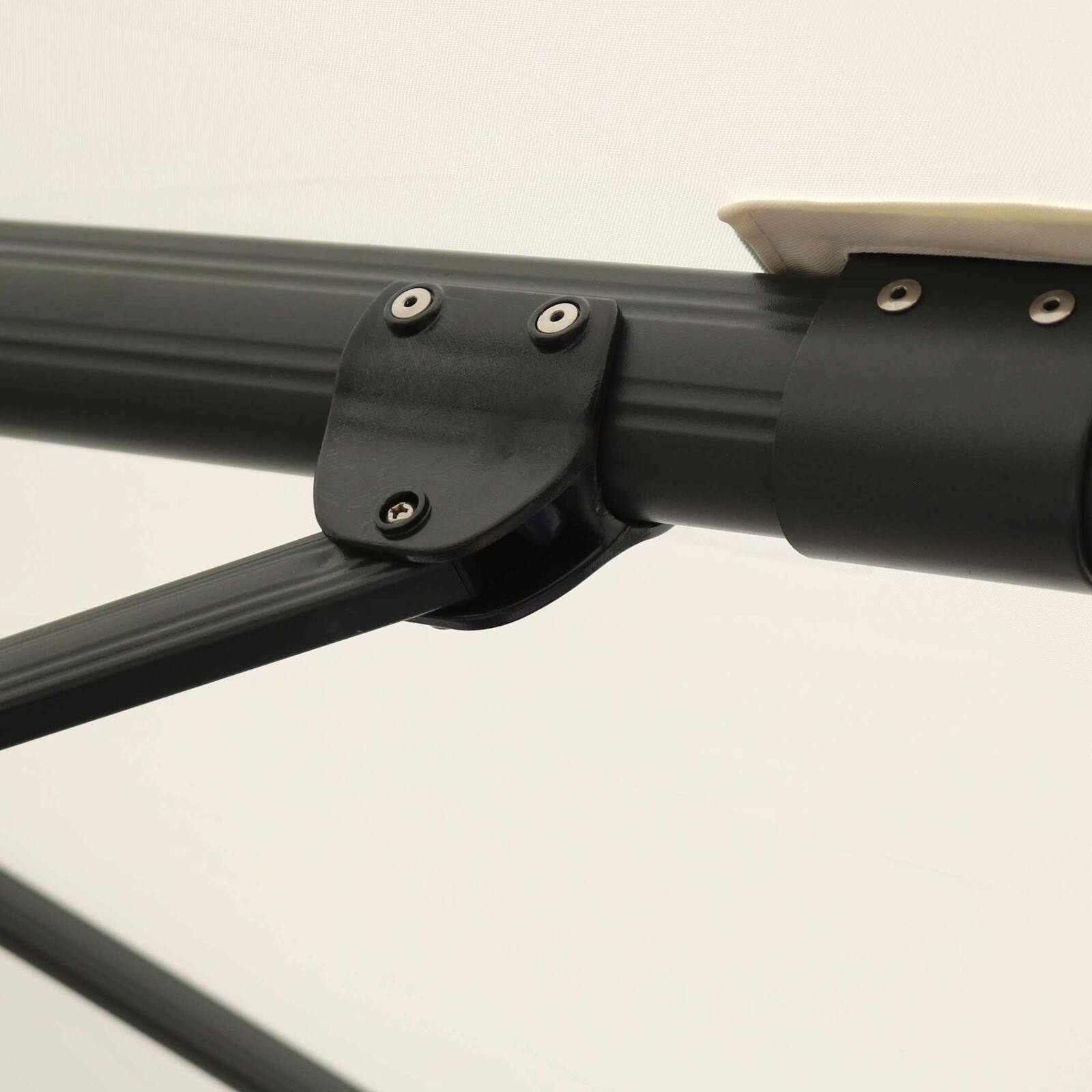 Ombrellone a braccio deportato quadrato rotante a 360° (3 x 3 m)