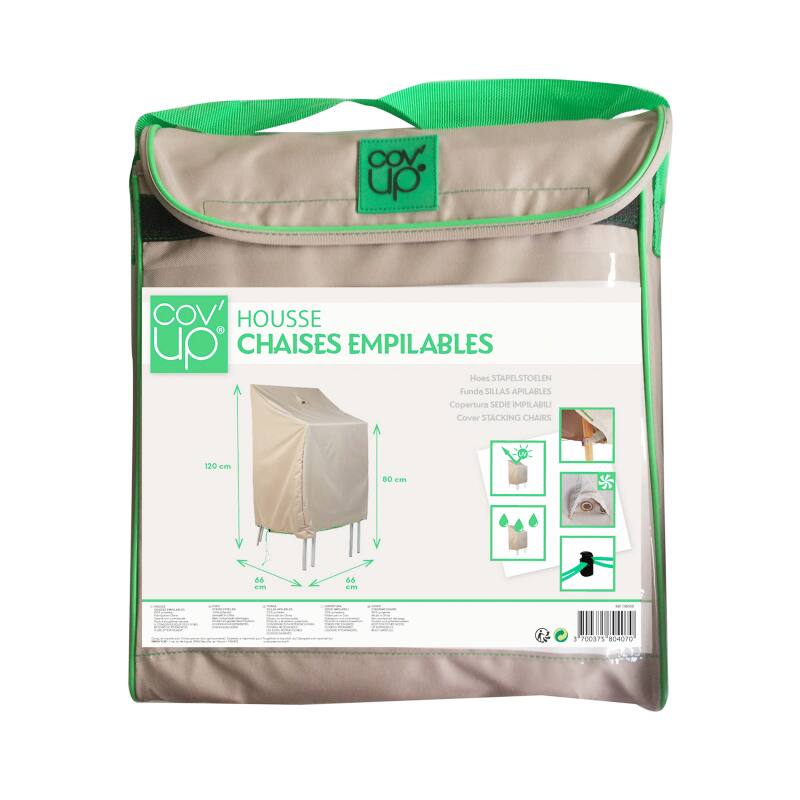 Copertura per sedie impilabili 66 x 66 x 120 cm tortora