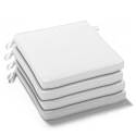 Set di 4 cuscini per sedia da esterno semplici 40 x 40 cm