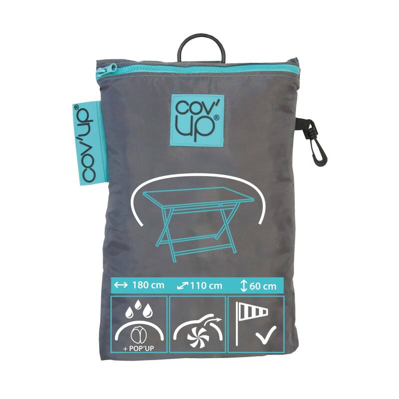 Copertura per mobili da giardino 180 x 110 x 60 cm grigio