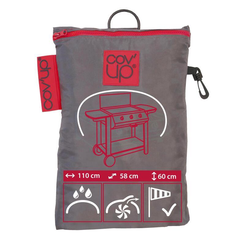 Copertura rettangolare per barbecue 150 x 60 x 90 cm grigio