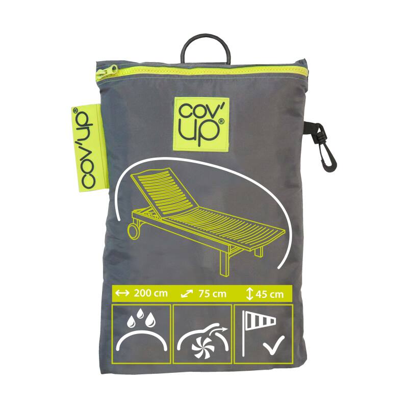 Copertura per lettino prendisole 200 x 75 cm grigia