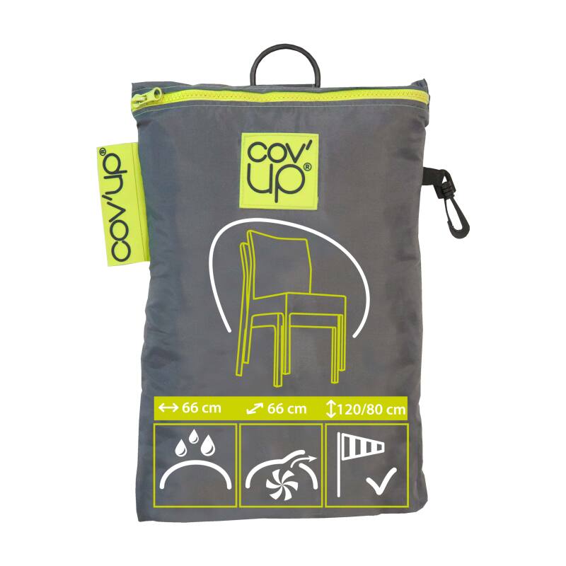 Copertura per sedie impilabili 66 x 66 x 120 cm grigia