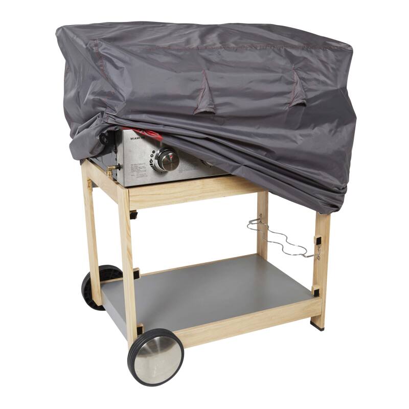 Copertura rettangolare per barbecue 102 x 46 x 92 cm grigio