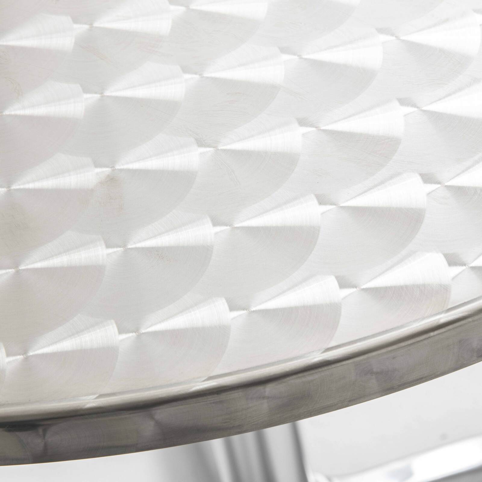 Tavolo da giardino rotondo Ø70 cm in alluminio reclinabile e 4 sedie con braccioli