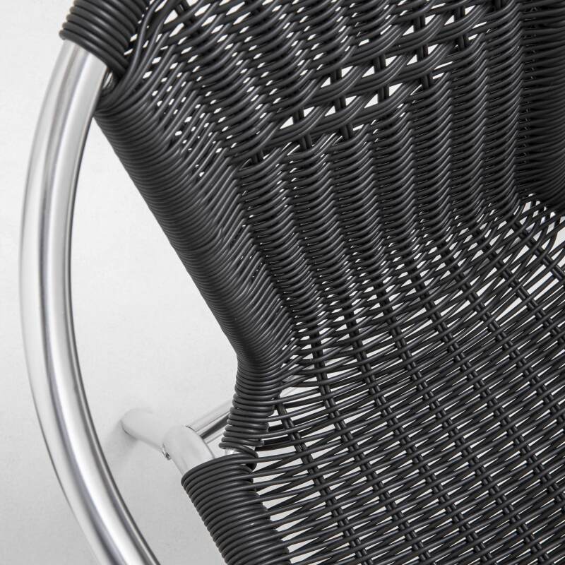 Sedia da giardino con braccioli in alluminio e resina