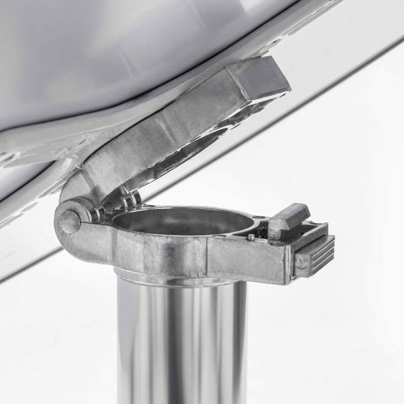 Tavolo da giardino rotondo in alluminio con piano pieghevole (70 x 70 x 72 cm)