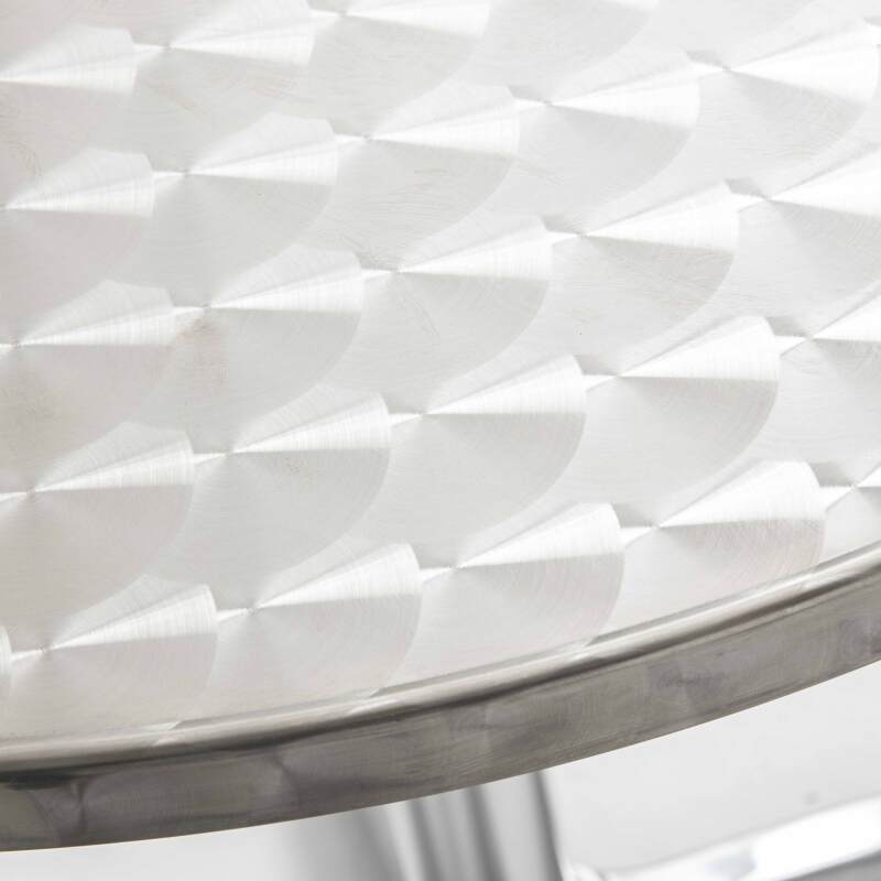 Tavolo da giardino rotondo in alluminio con piano pieghevole (70 x 70 x 72 cm)