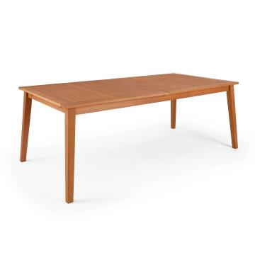 Oviala Tivoli Tavolo Da Giardino Rettangolare 206x100 Cm – Struttura In Alluminio, Piano In Ceramica Effetto Legno, Per 10 Persone