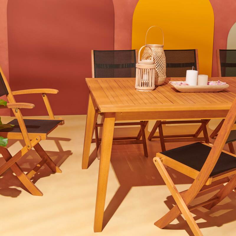 Tavolo da giardino rettangolare allungabile (200/250 x 100 x 75 cm) in legno di eucalipto FSC®