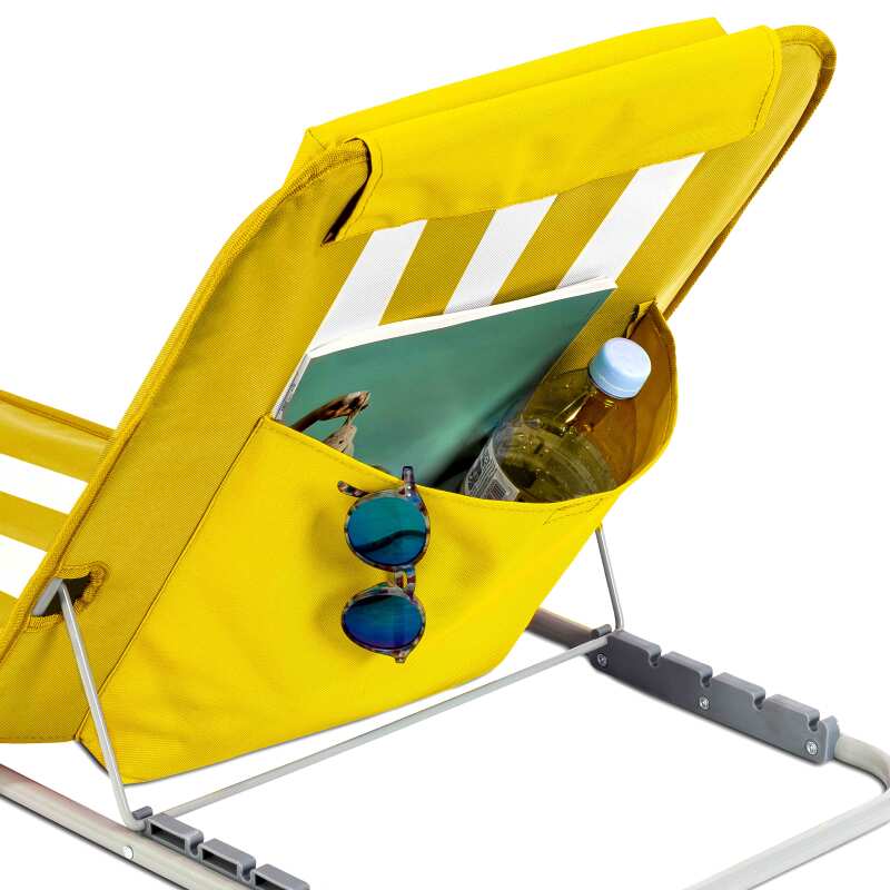 Set di 2 tappetini da mare pieghevoli, reclinabili in 5 posizioni