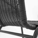 Set di 4 sedie da giardino con braccioli in alluminio e resina