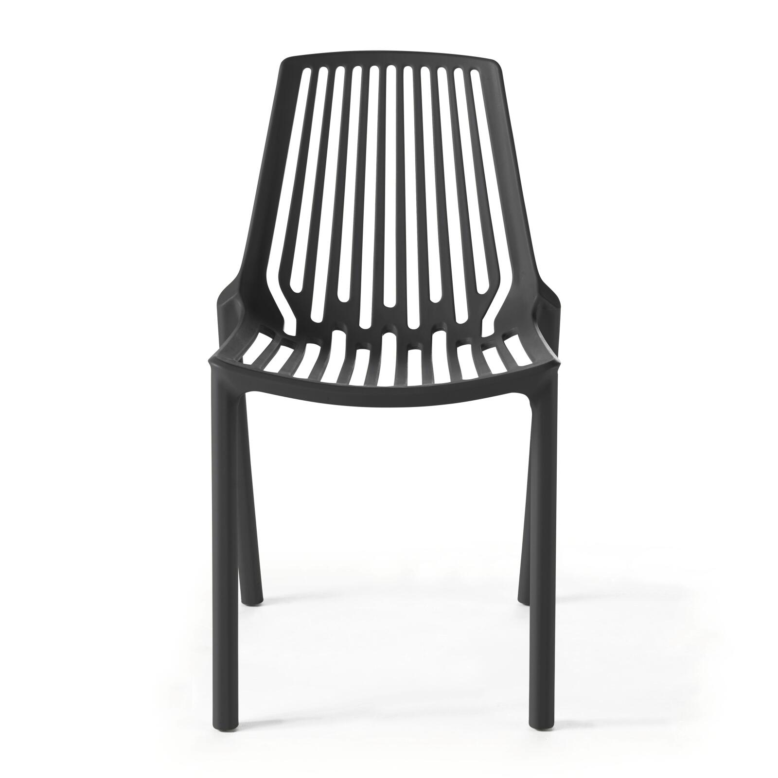 Set di 4 sedie da giardino in plastica 