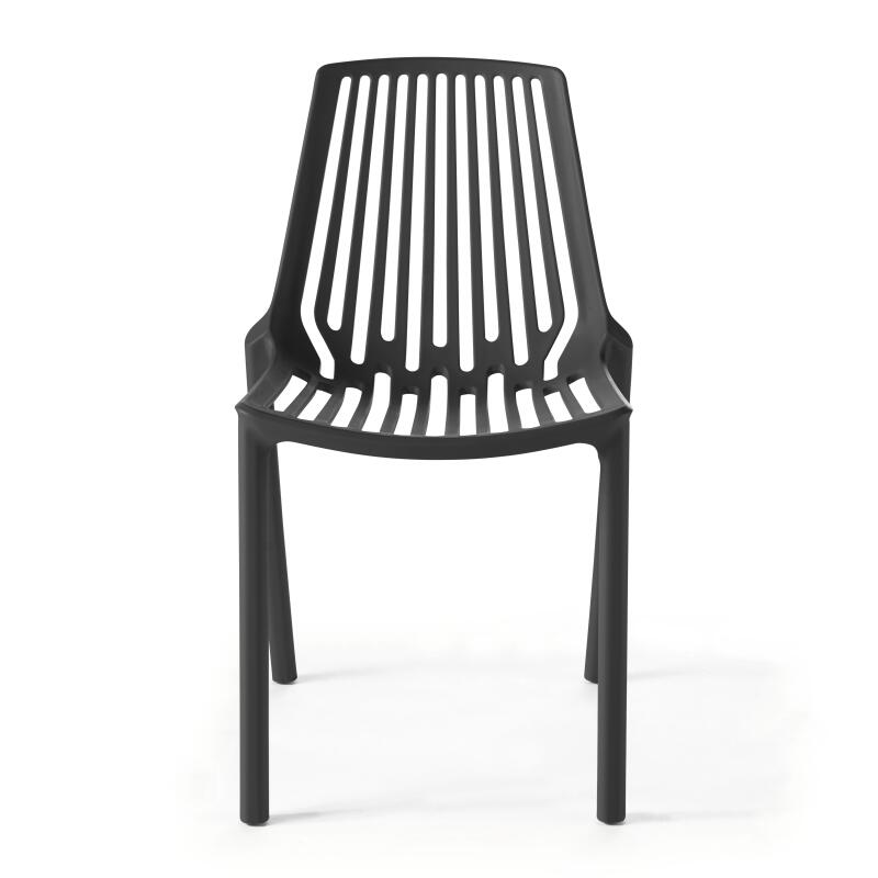 Set di 4 sedie da giardino in plastica 