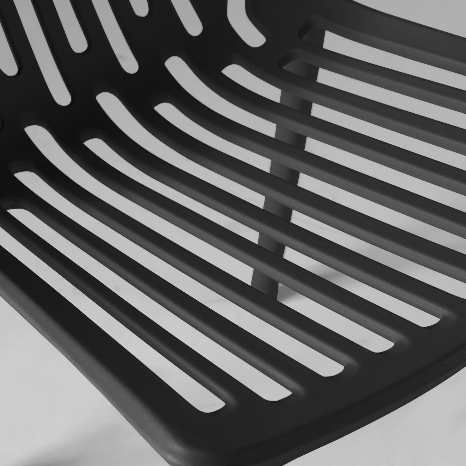 Set di 4 sedie da giardino in plastica 