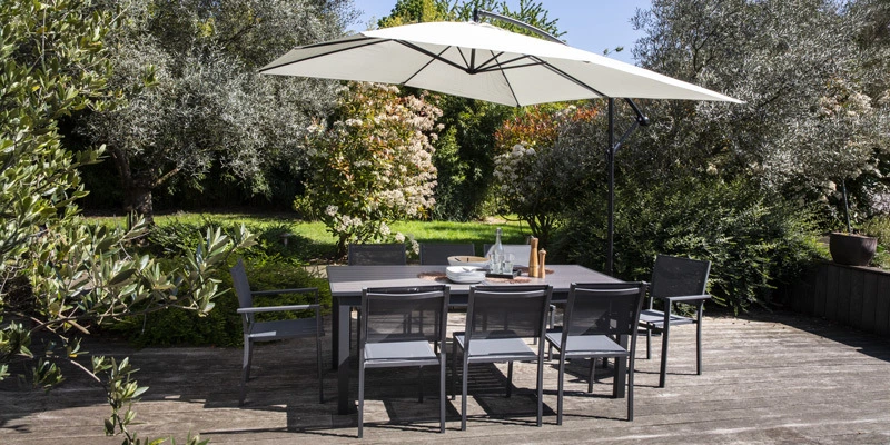 Set ombrellone a braccio quadrato (3 x 3 m)