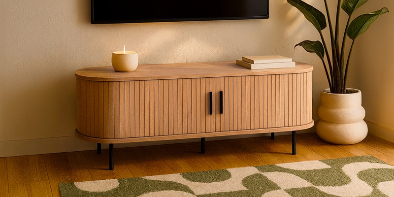 Mobile TV effetto legno e metallo collezione Marius