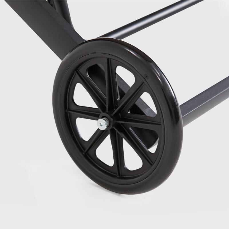 Set di 2 lettini prendisole in alluminio con ruote, reclinabili in 4 posizioni (5/6)