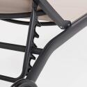Set di 2 lettini prendisole in alluminio con ruote, reclinabili in 4 posizioni