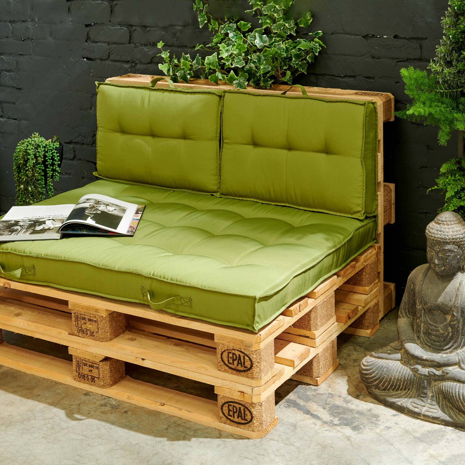 Cuscino trapuntato per pallet 120x80cm