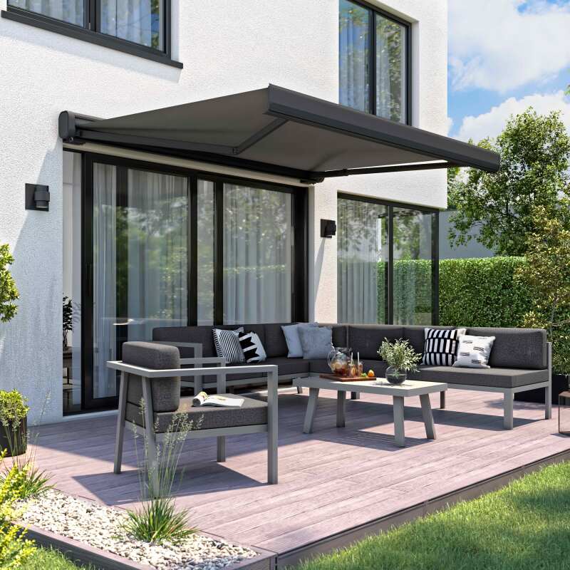 Tenda da sole motorizzata con cassonetto integrale 2,95x2,50 m con illuminazione LED - Lifestyle