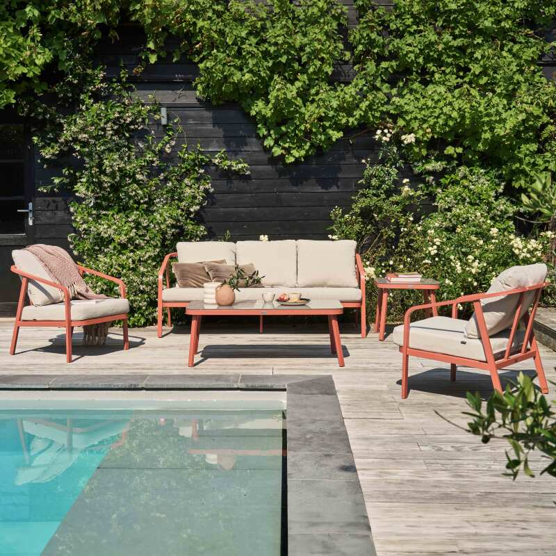 Salotto da giardino in alluminio a 5 posti - Lifestyle