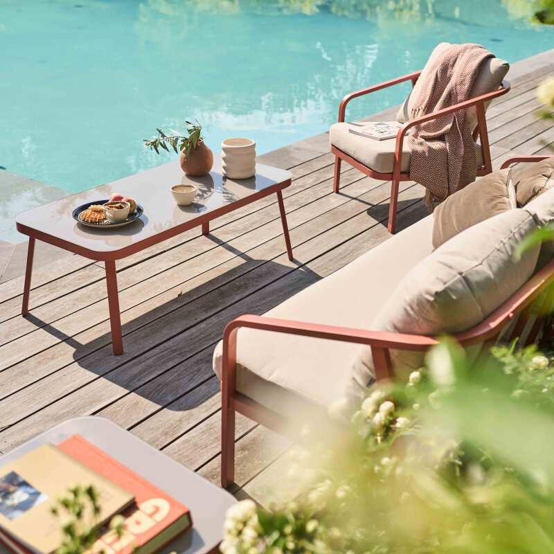 Salotto da giardino in alluminio a 5 posti (2/7)