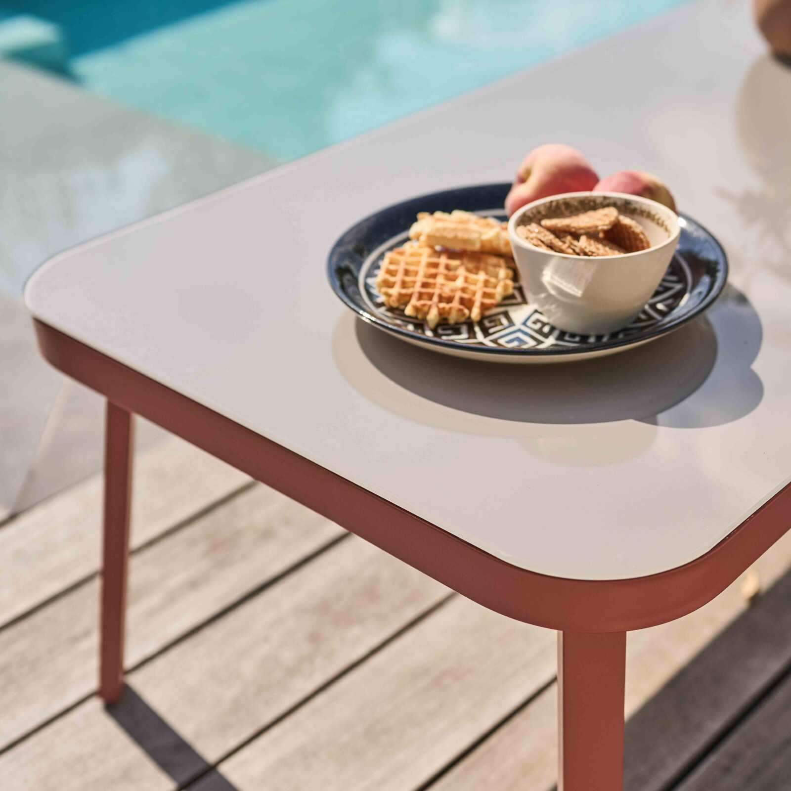 Salotto da giardino in alluminio a 5 posti