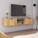Mobile TV sospeso in effetto legno 160 cm stile scandinavo - Lifestyle