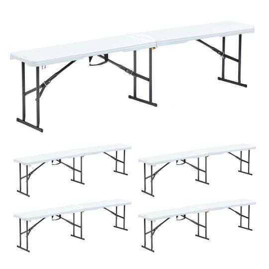 Set di 5 panche pieghevoli 180 cm