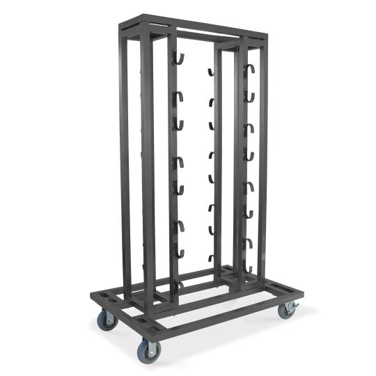 Carrello per pali guida