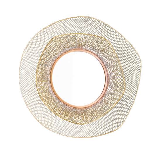 Specchio in metallo dal design organico | Oviala