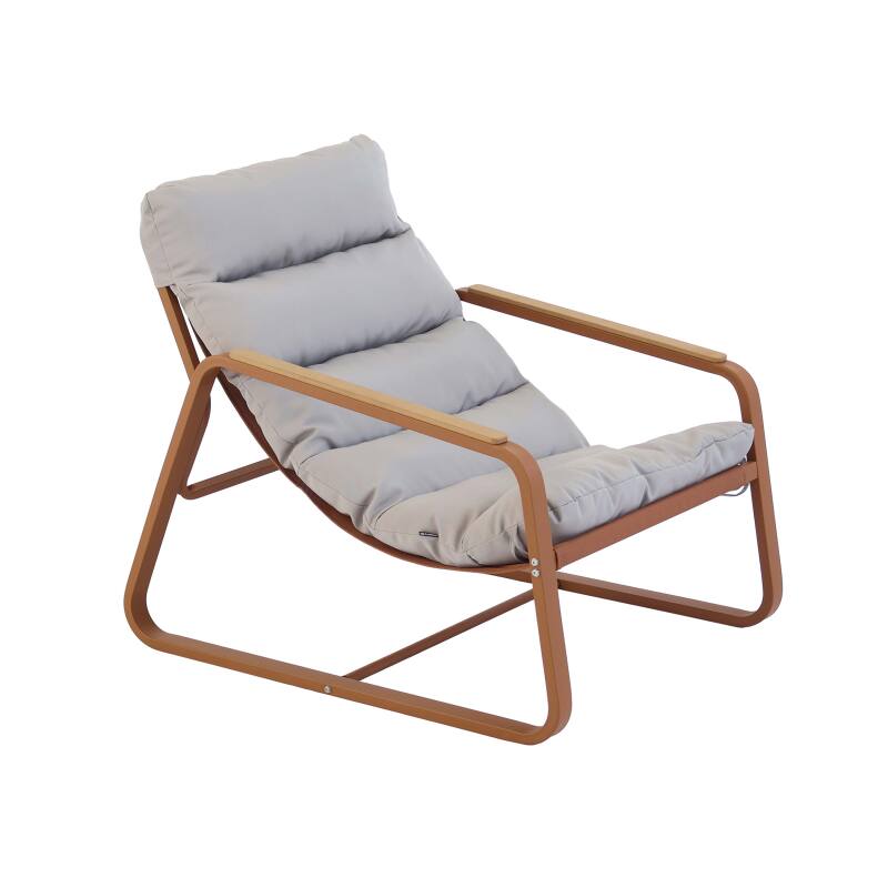 Poltrona relax in acciaio e Textilene con poggiapiedi (2/7)