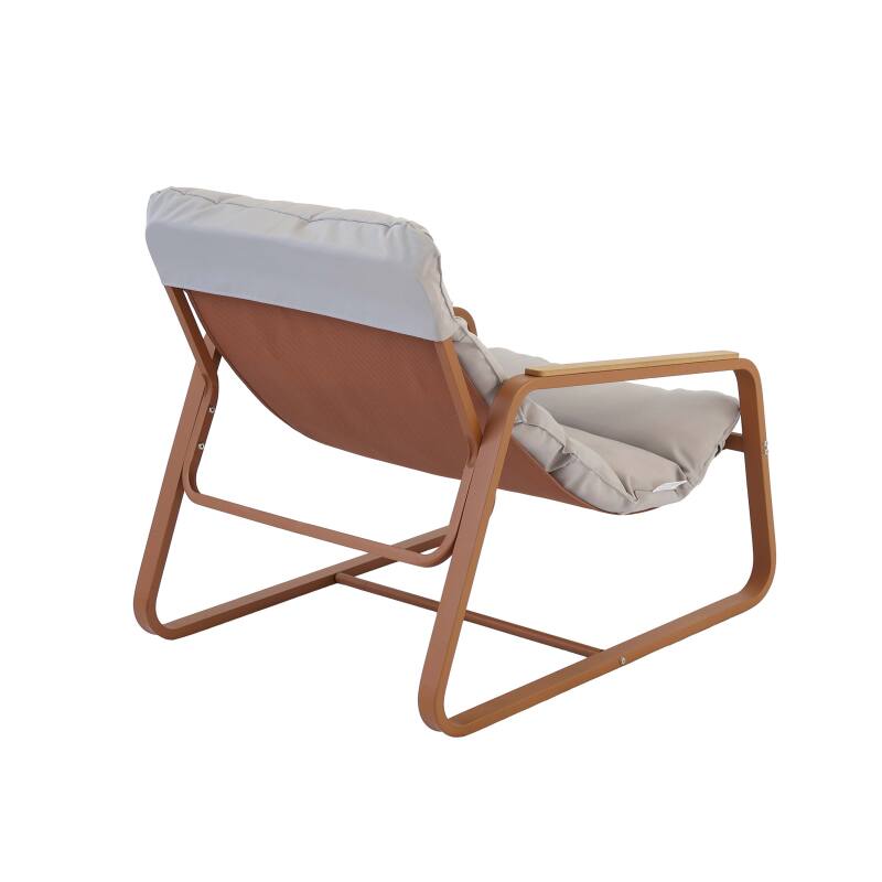 Poltrona relax in acciaio e Textilene con poggiapiedi (4/7)