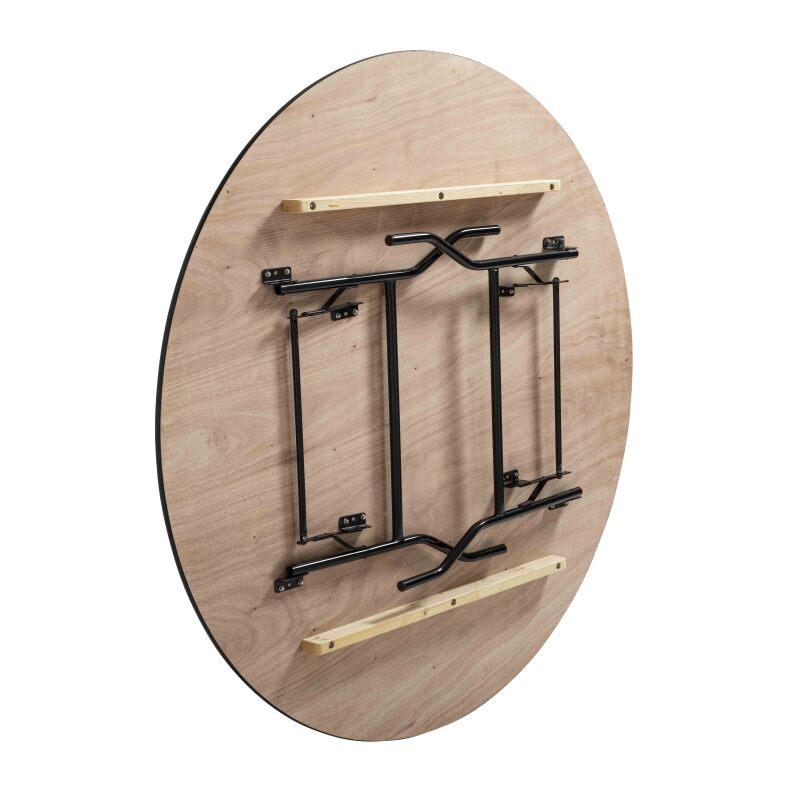 Set di 10 tavoli pieghevoli rotondi in legno 170 cm