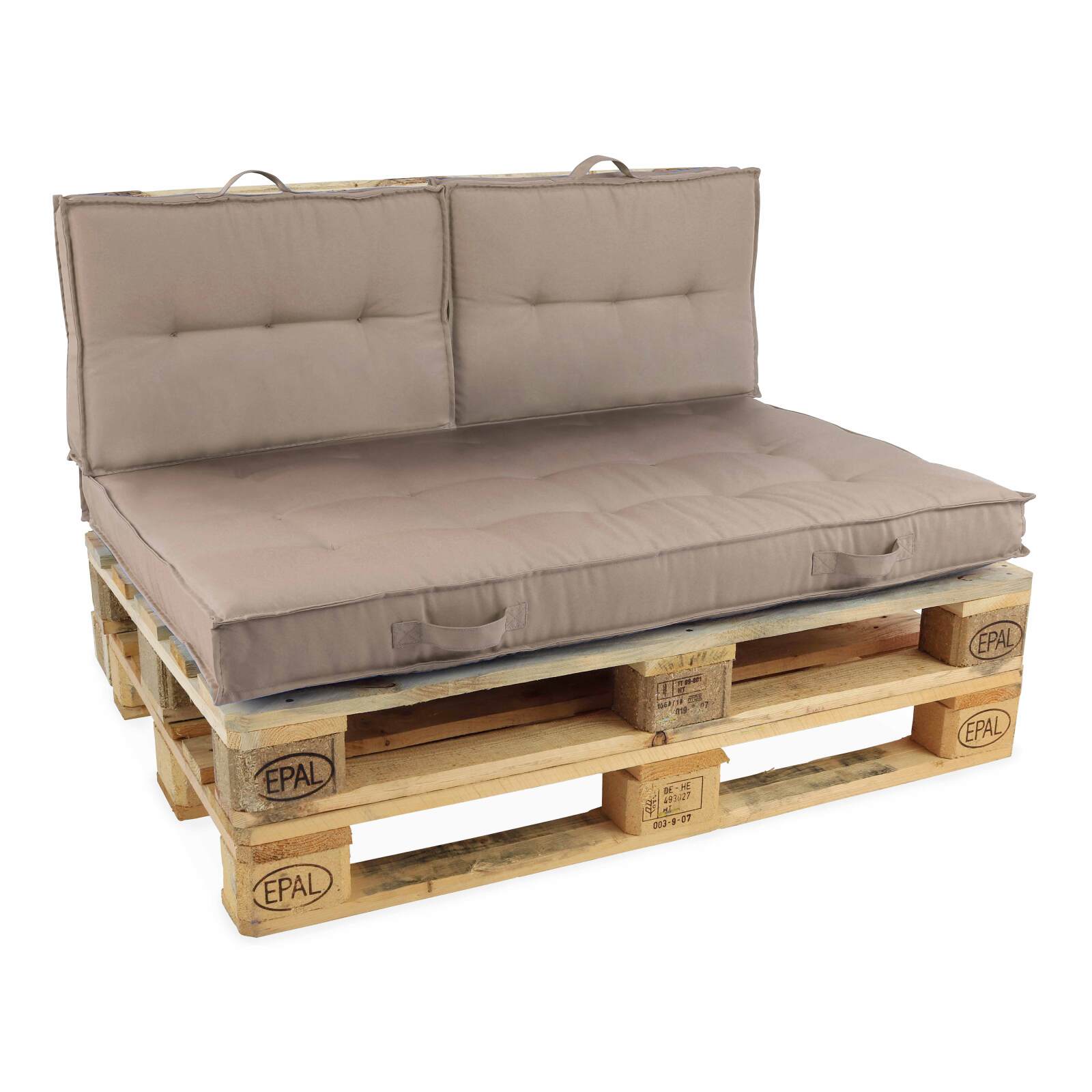 Set divani in pallet + cuscini da giardino