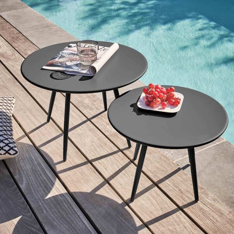 Tavolina da salotto da giardino rotondo Ø40 x 29,5 cm (2/5)