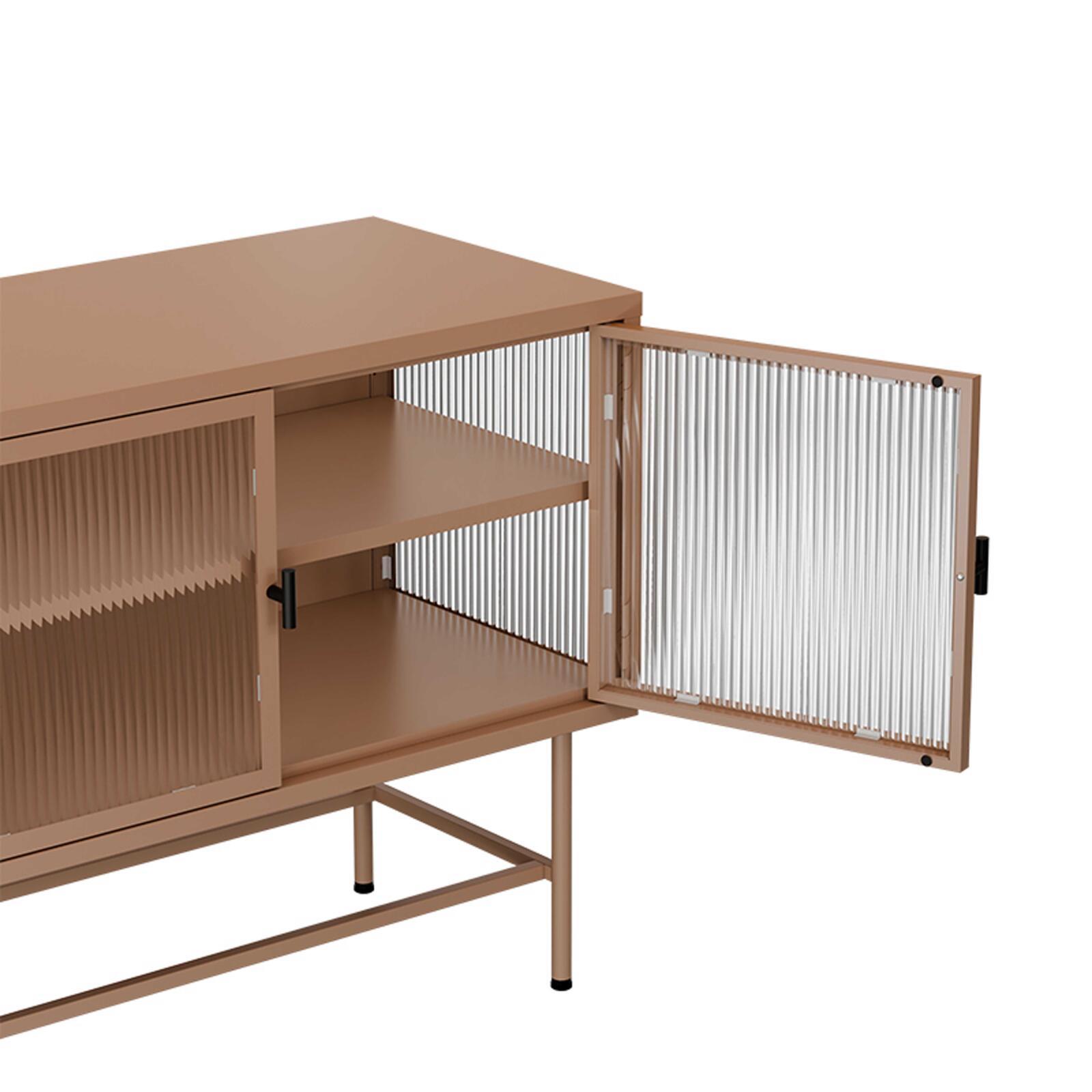 Buffet in metallo e vetro 3 ante 120 cm